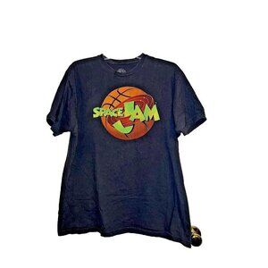 SPACE JAM Mens Short Sleeve Crewneck Adult Retro Casual Logo Sz XL